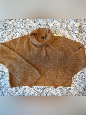 Wild Fable Cropped Brown Turtleneck Sweater